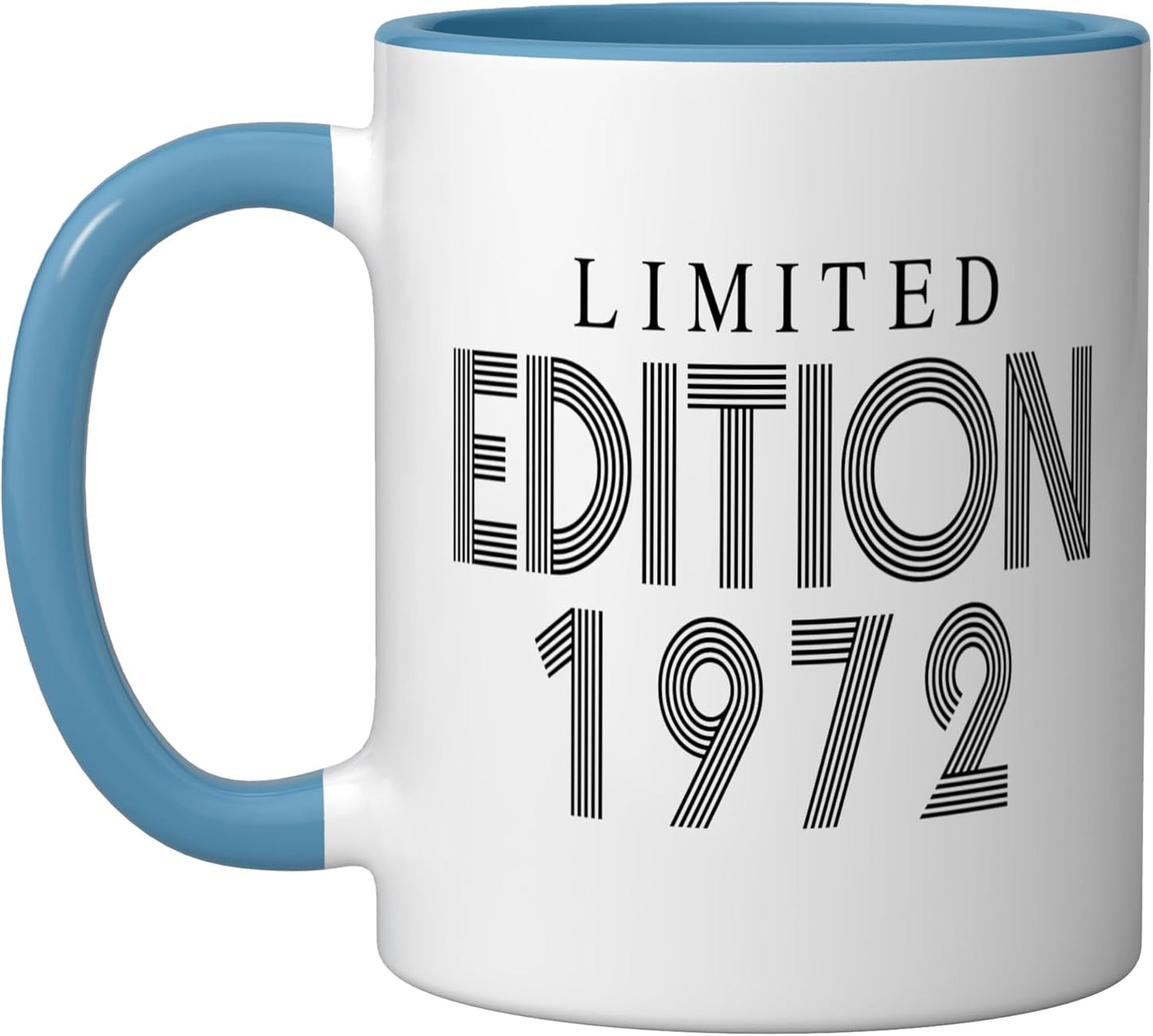 Taza Cerámica Edición 1972 Vintage Azul Blanco