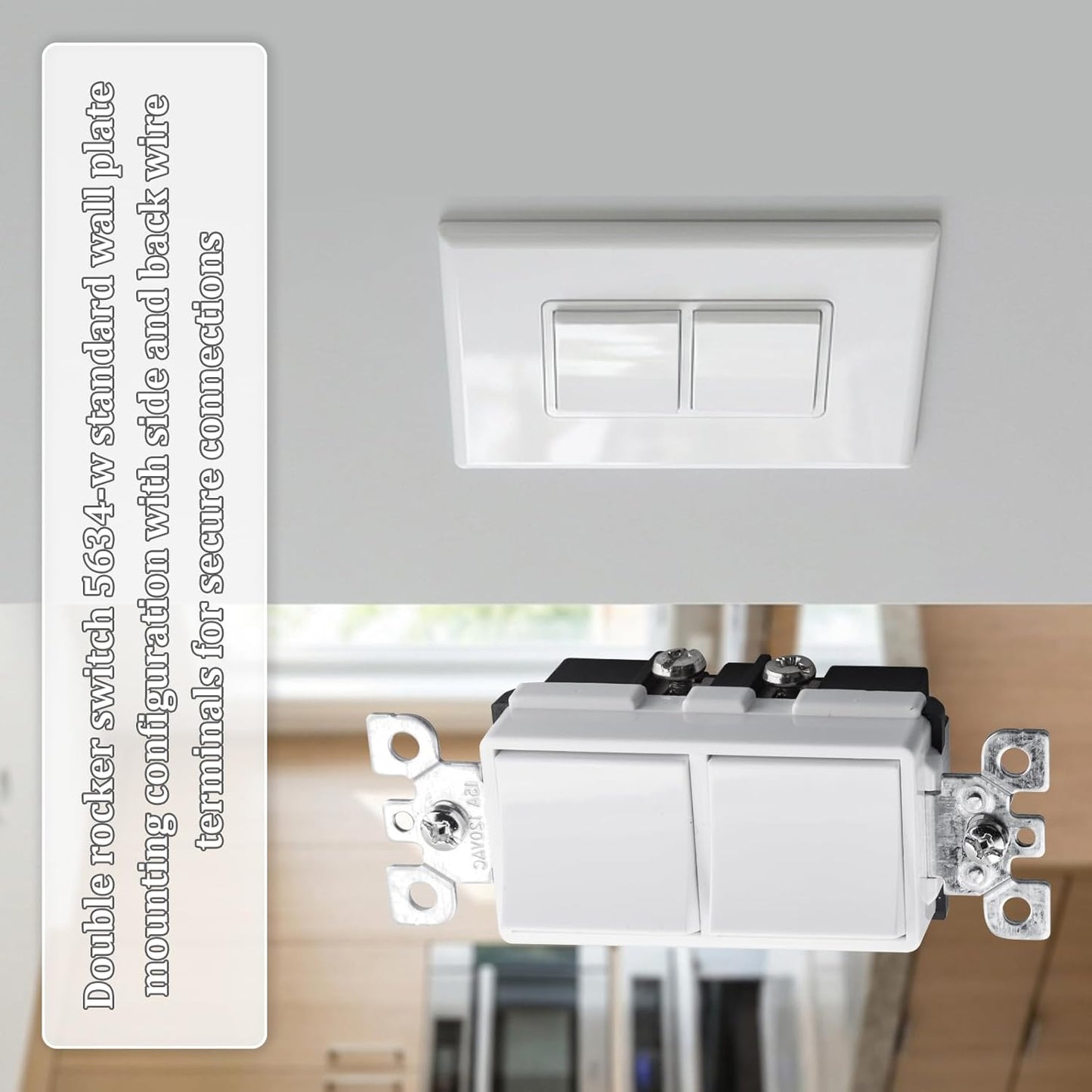 Interruptor luz dual Decora 20A 120/277V un solo polo