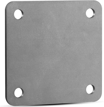 Base placa acero A36 4 agujeros 3/8pulg hoja soldable 3/16pulg