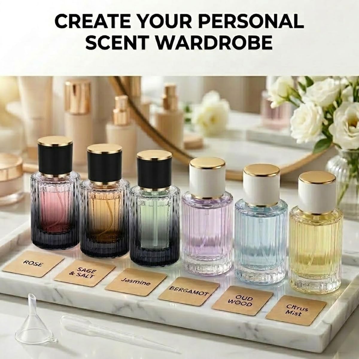 Juego botellas perfume vacías vidrio recargable