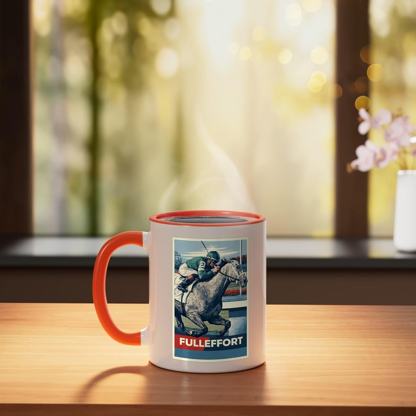 Taza cerámica Fulleffort Horse para carreras de caballos Santa Anita