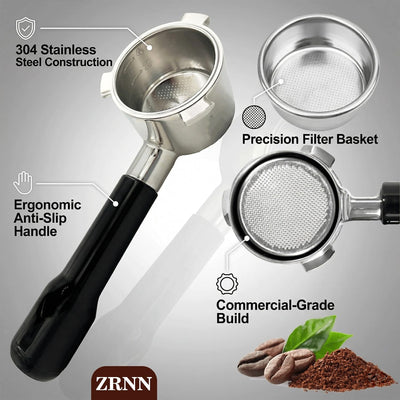 Portafiltro 54mm acero inox para Breville/Pro con soporte 18g