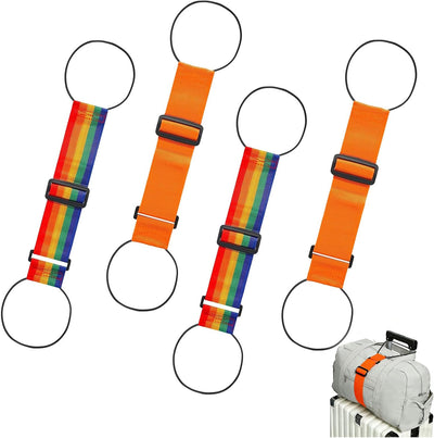 Correas ajustables para maleta elásticas 4PCS naranja