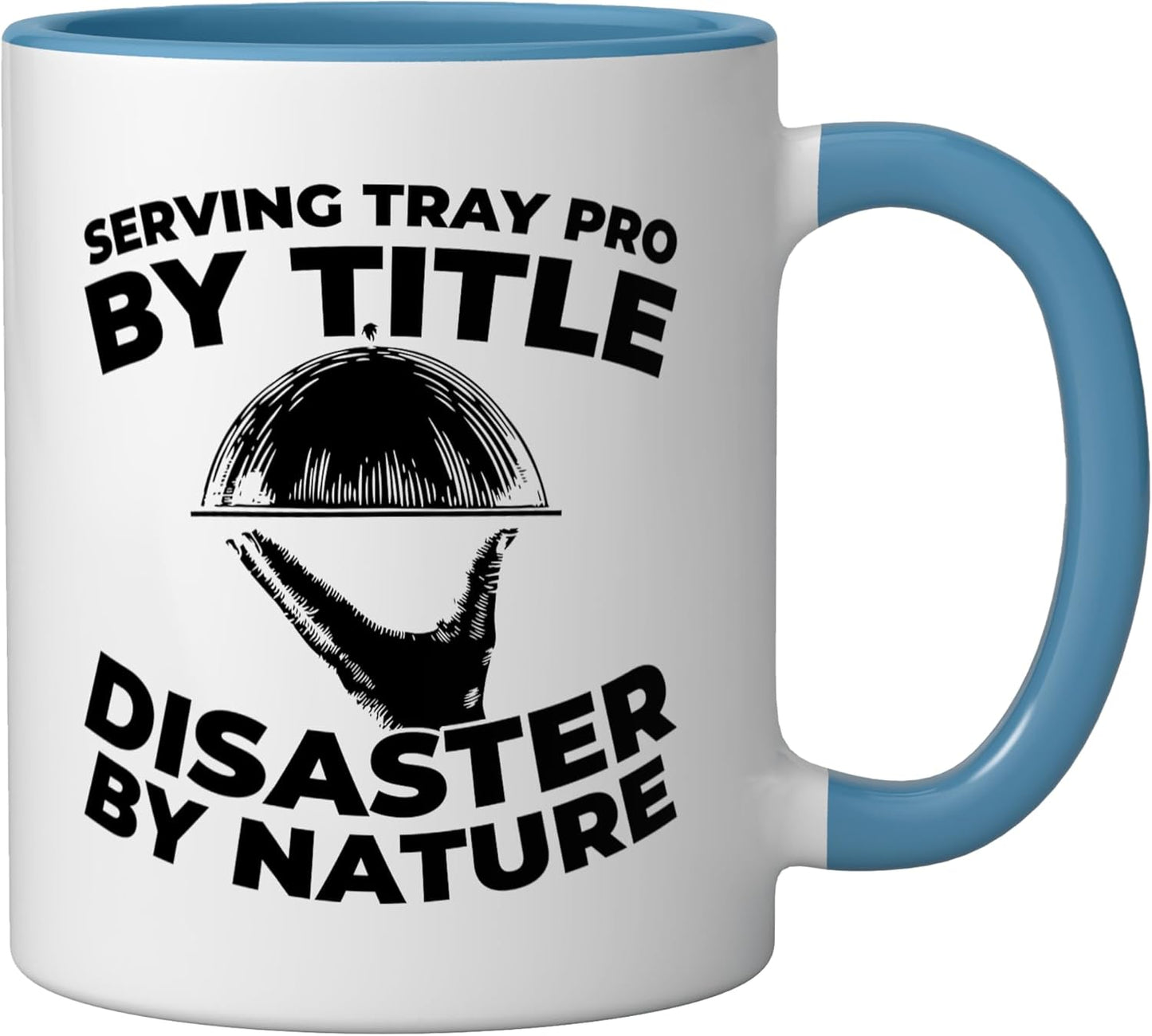 Taza Cerámica para Mesero Azul/Blanco
