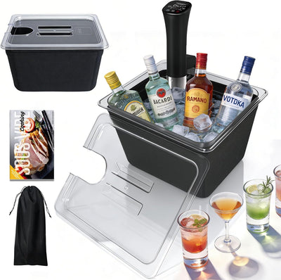 Cocina Precisión Sous Vide 1000W con Contenedor 12qt y Manguito