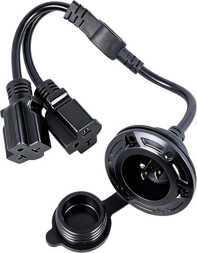 Enchufe CA impermeable 20A 125V entrada alta resistencia RV