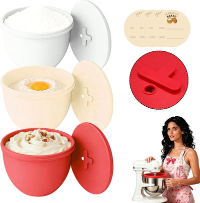 3 Pzas Forros Silicona Comp KitchenAid 6qt Hornear