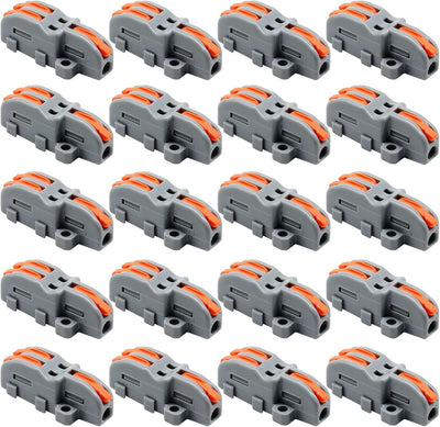 Pack 20 Conectores Cable Nylon 1en2 Tamaño Compacto