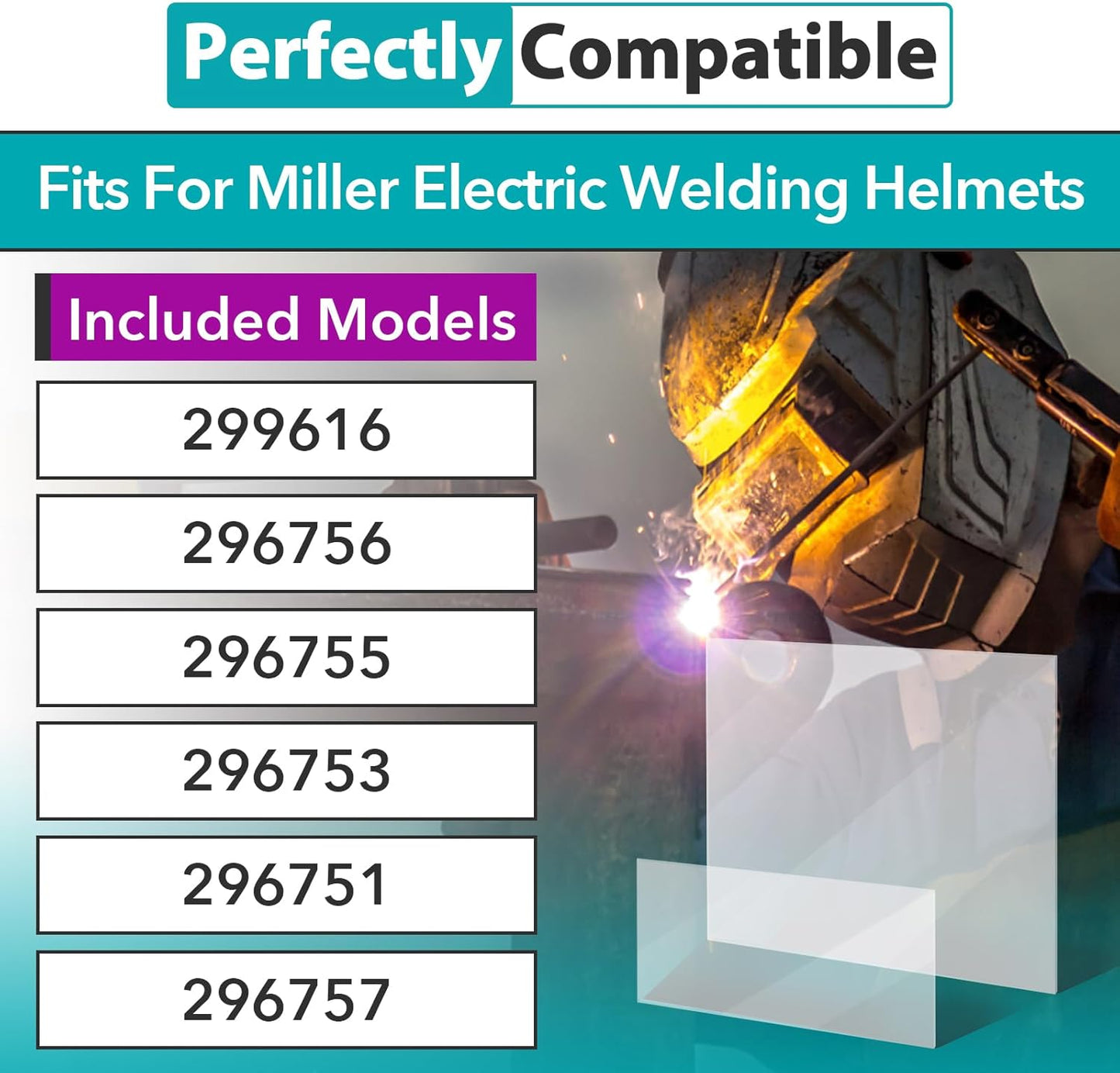 Set 20 lentes repuesto compatibles casco soldadura Miller