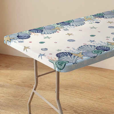 Mantel de verano rectangular 72 x 30 pulgadas diseño concha de playa y mar