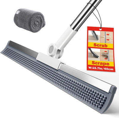 Escoba silicona giratoria 180° para suelo baño azulejos y vidrio