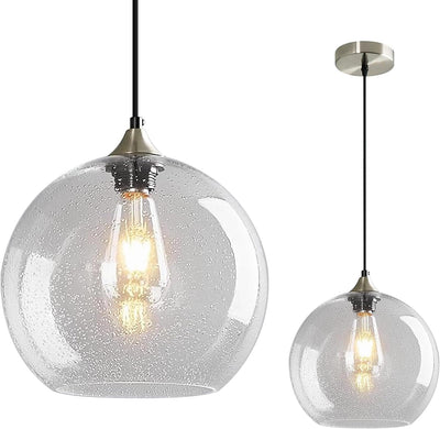 Lámpara colgante globo vidrio 5.9pulg moderna cocina comedor