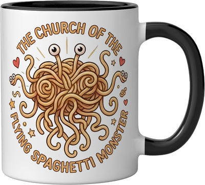 Taza Cerámica Pastafarianismo Negro/Blanco