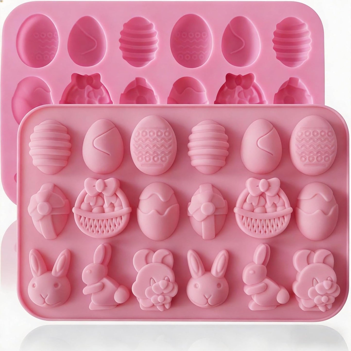 2 Moldes Silicona Conejo Pascua para Chocolate Galletas