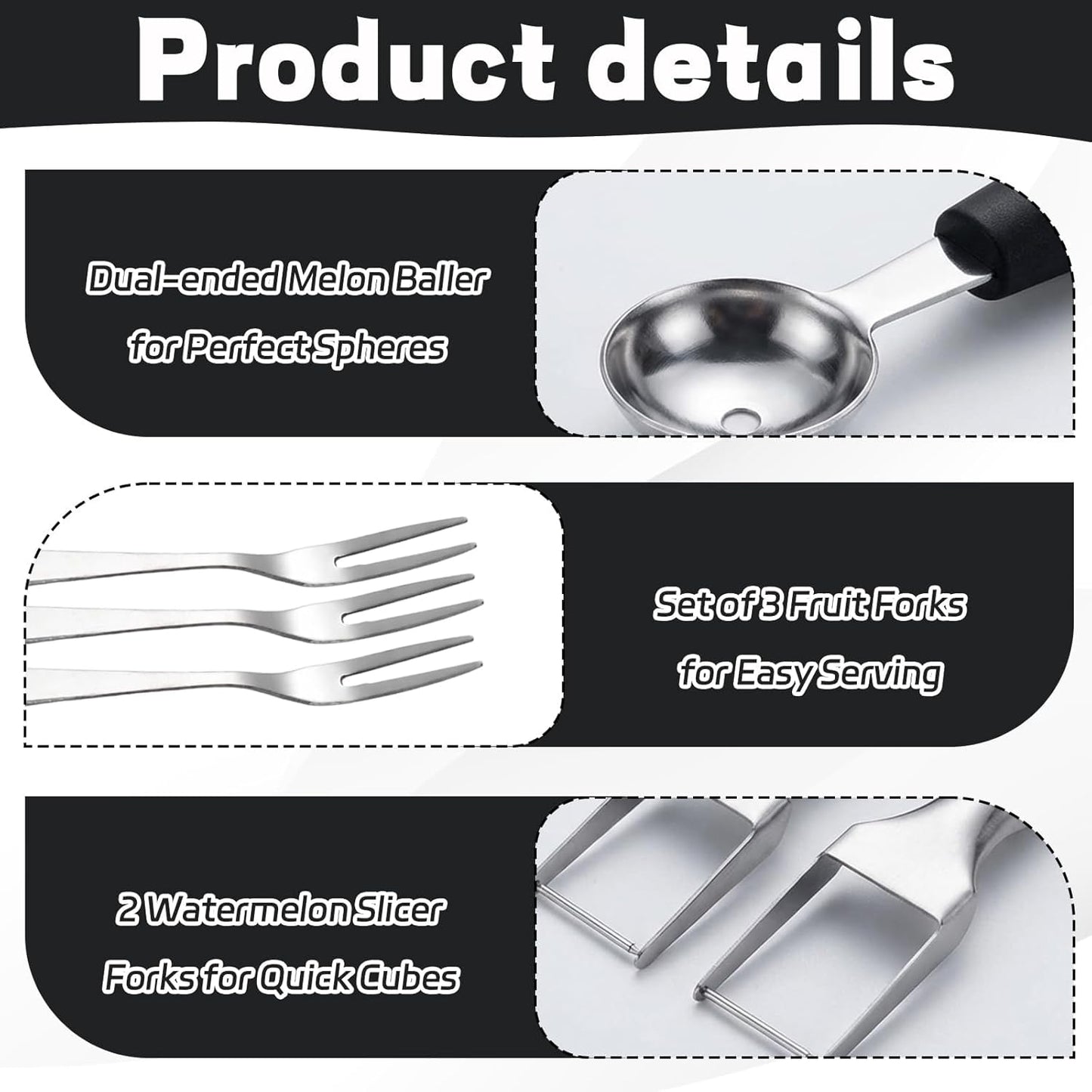 Cortador sandía 6 utensilios servir frutas cocina
