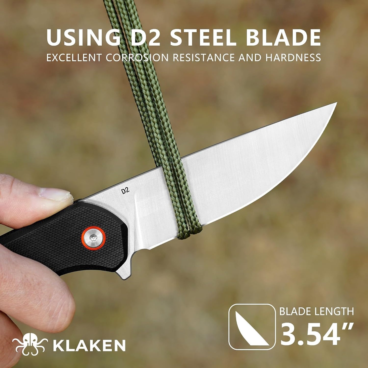 Cuchillo plegable D2 3.54pulg mango G10 EDC