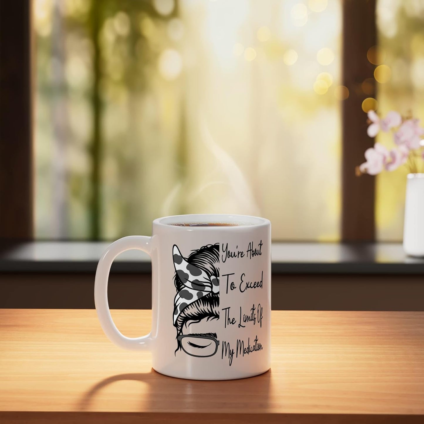 Taza cerámica para introvertido blanco sin límites de medicación