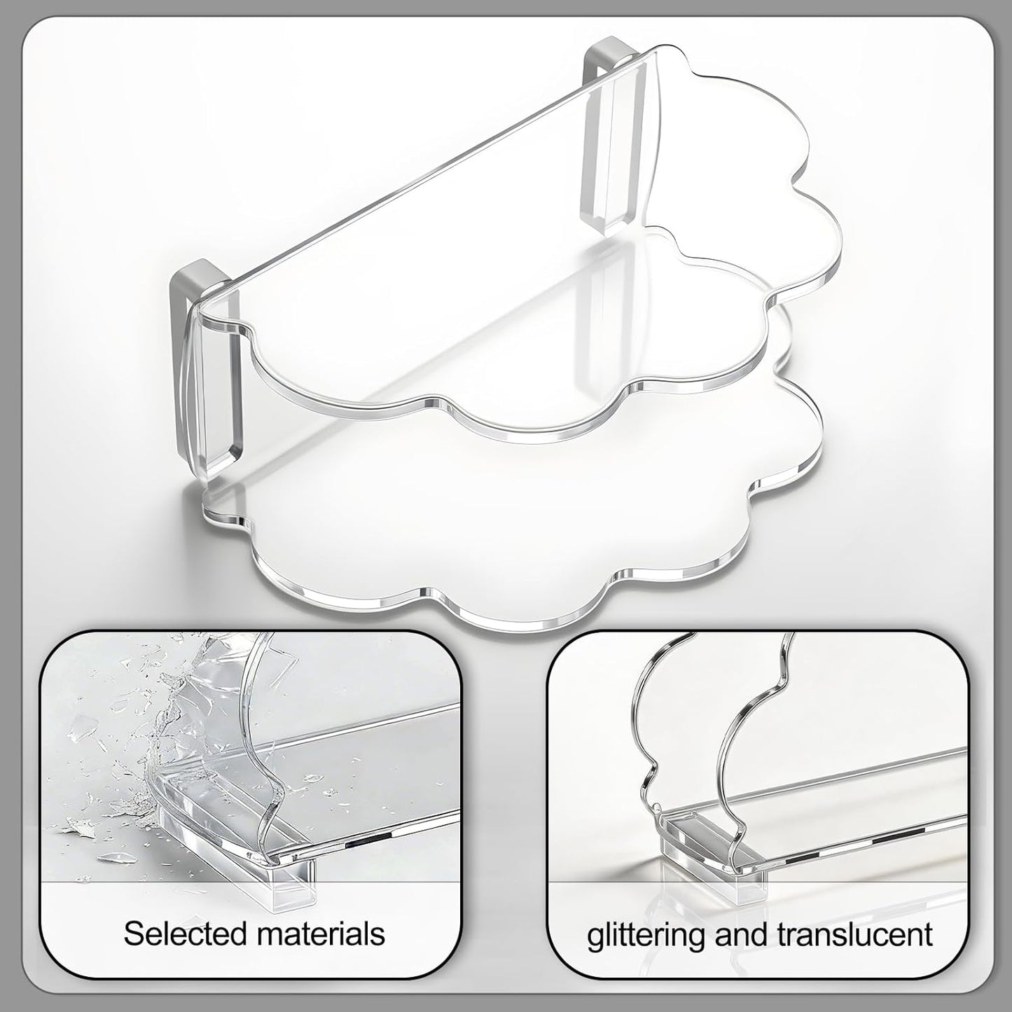Servilletero Seashell acrílico transparente para mesa