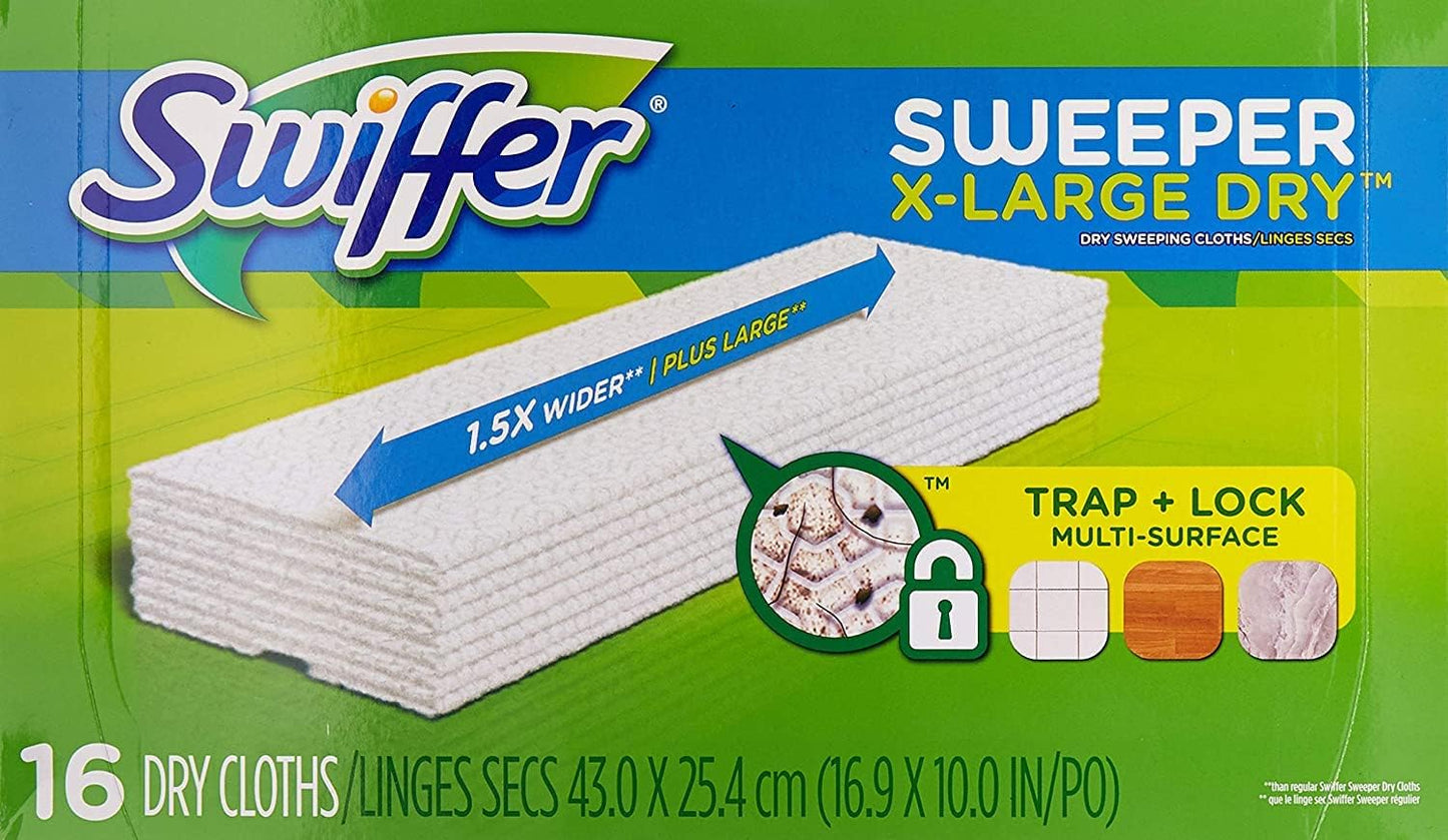 Barredora 17.8x10pulg paquete 16 paños secos