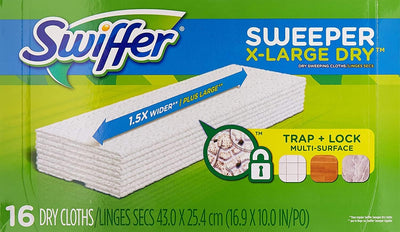 Barredora 17.8x10pulg paquete 16 paños secos