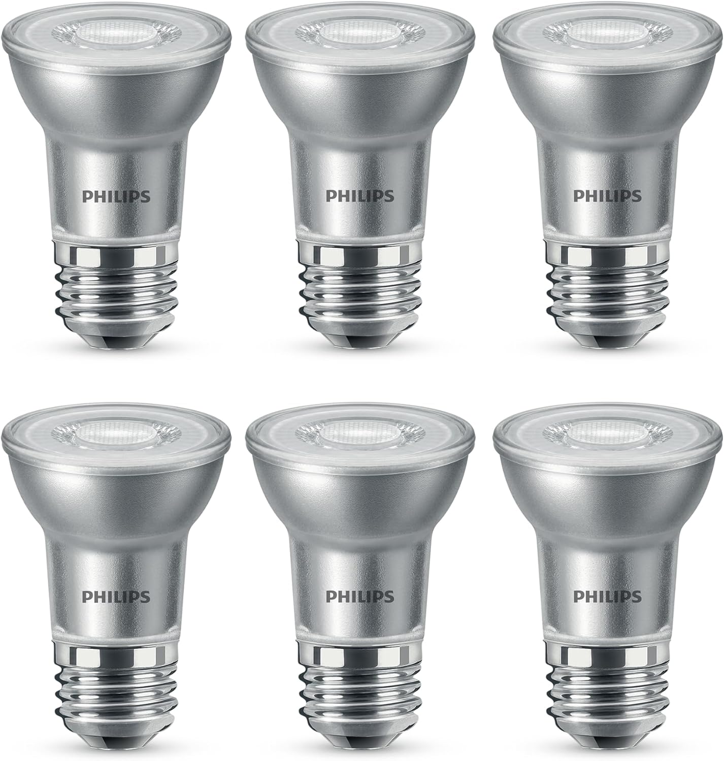 Pack 6 bombillas LED PAR16 4.4W 400lm blanco 3000K