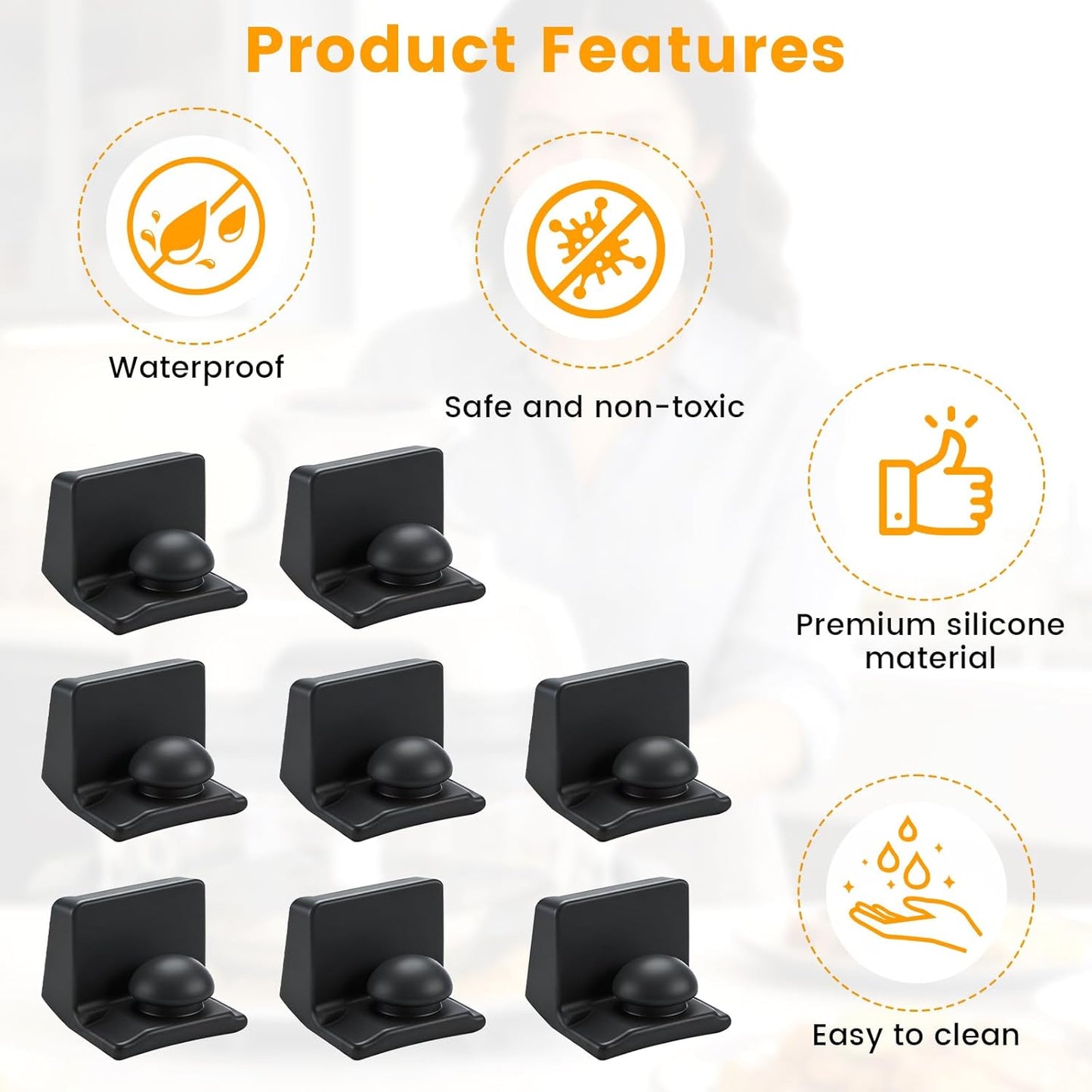 8 Pzas Parachoques Silicona para Freidora Air Fryer Ninja Crispi