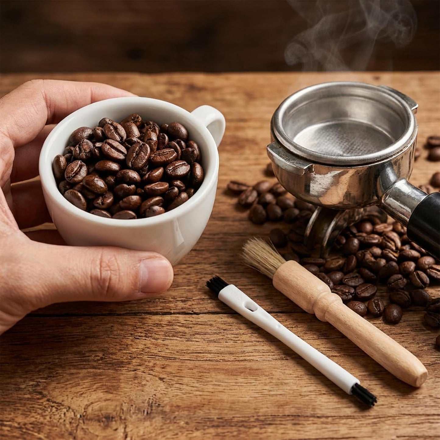 Set 5 Pzas Cepillo Cafetera Espresso Profesional