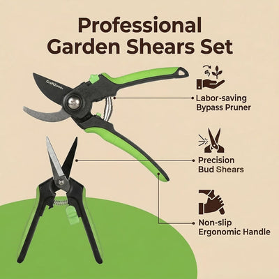 Tijeras podar jardín set 2 tijeras 8pulg y 6.25pulg