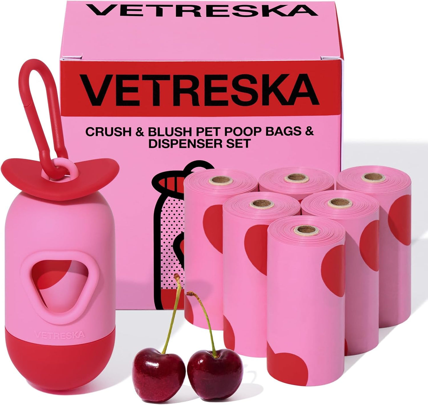 Dispensador bolsas excremento perro perfumadas cereza ahumada