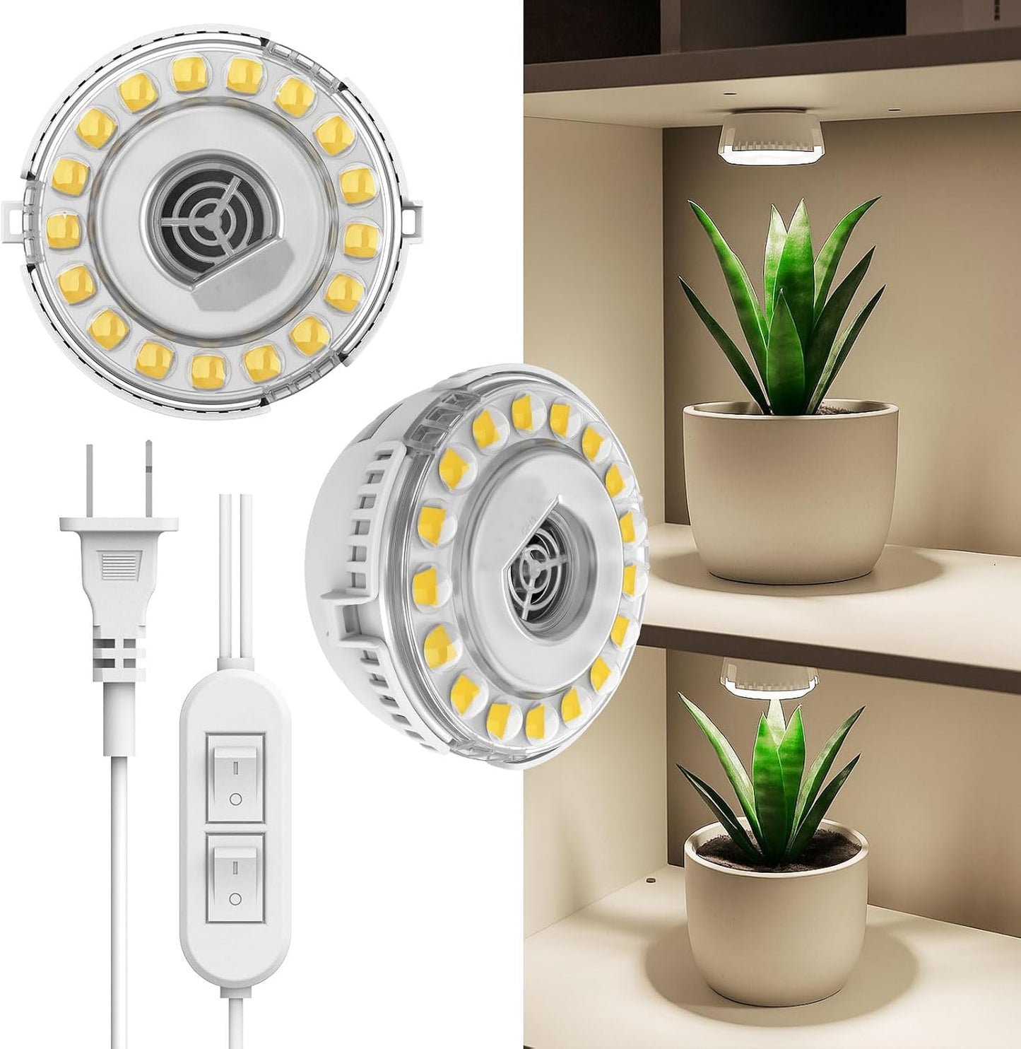 Luces cultivo interior espectro completo pack 2 discos 150w
