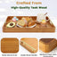 Bandeja madera teca asas 20x14pulg para sala cocina
