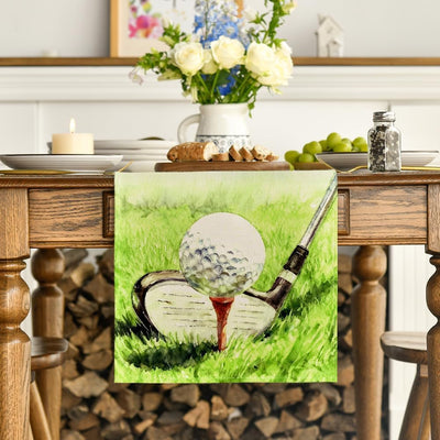 Camino de mesa de golf de acuarela Artoid para fiestas y comedor 13x72