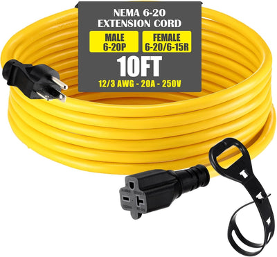 Cable extensión Nema 6-20p a 6-20r/6-15r 3m 20A