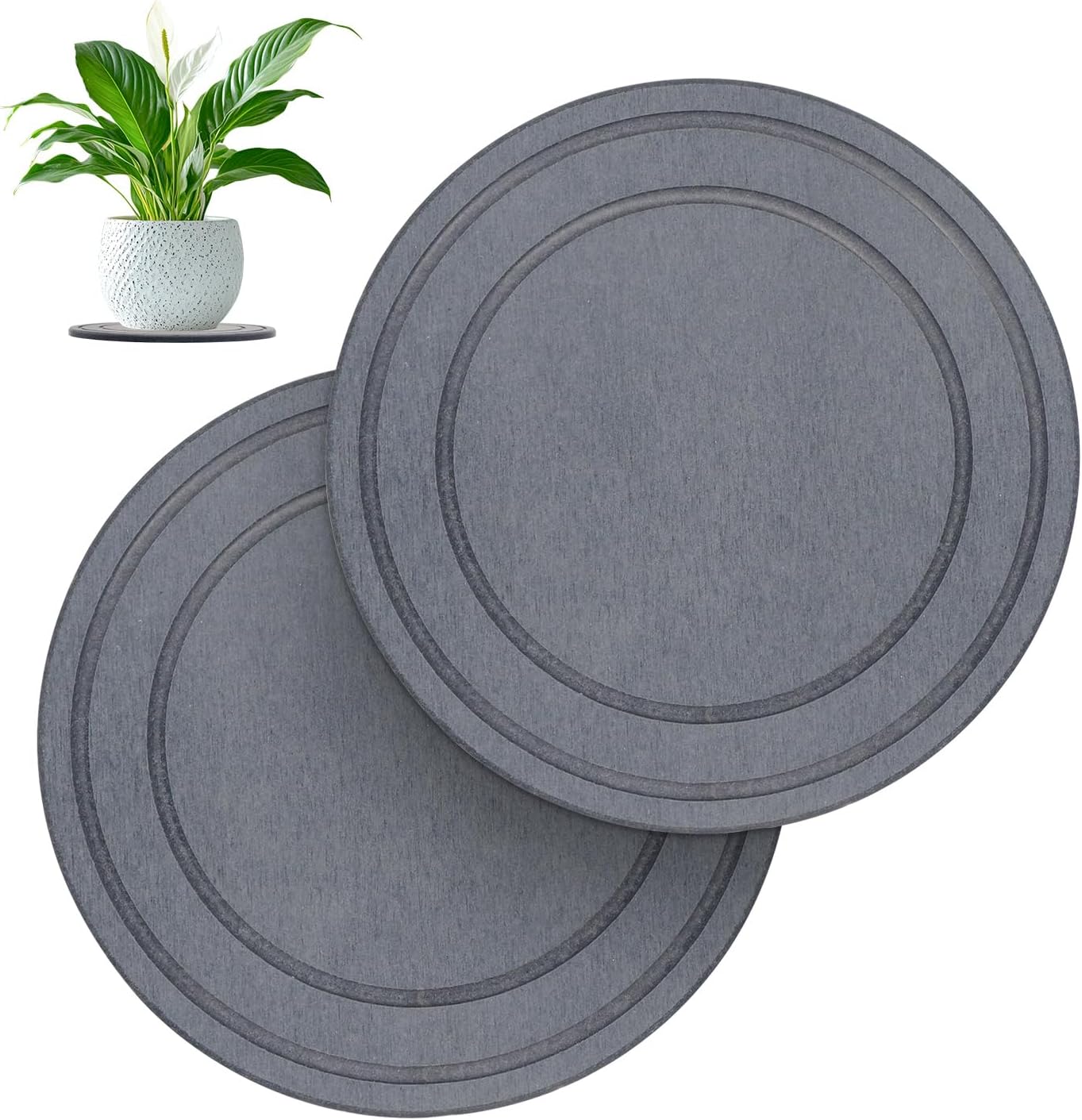 Bandejas de goteo para plantas 8pulg paquete 2