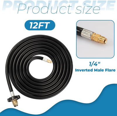 Manguera propano 12ft para parrilla gas RVs fogón calentador