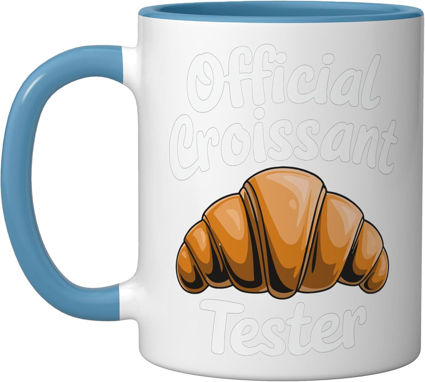 Taza Cerámica para Café y Postres Azul Blanco
