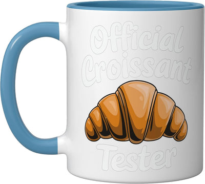 Taza Cerámica para Café y Postres Azul Blanco
