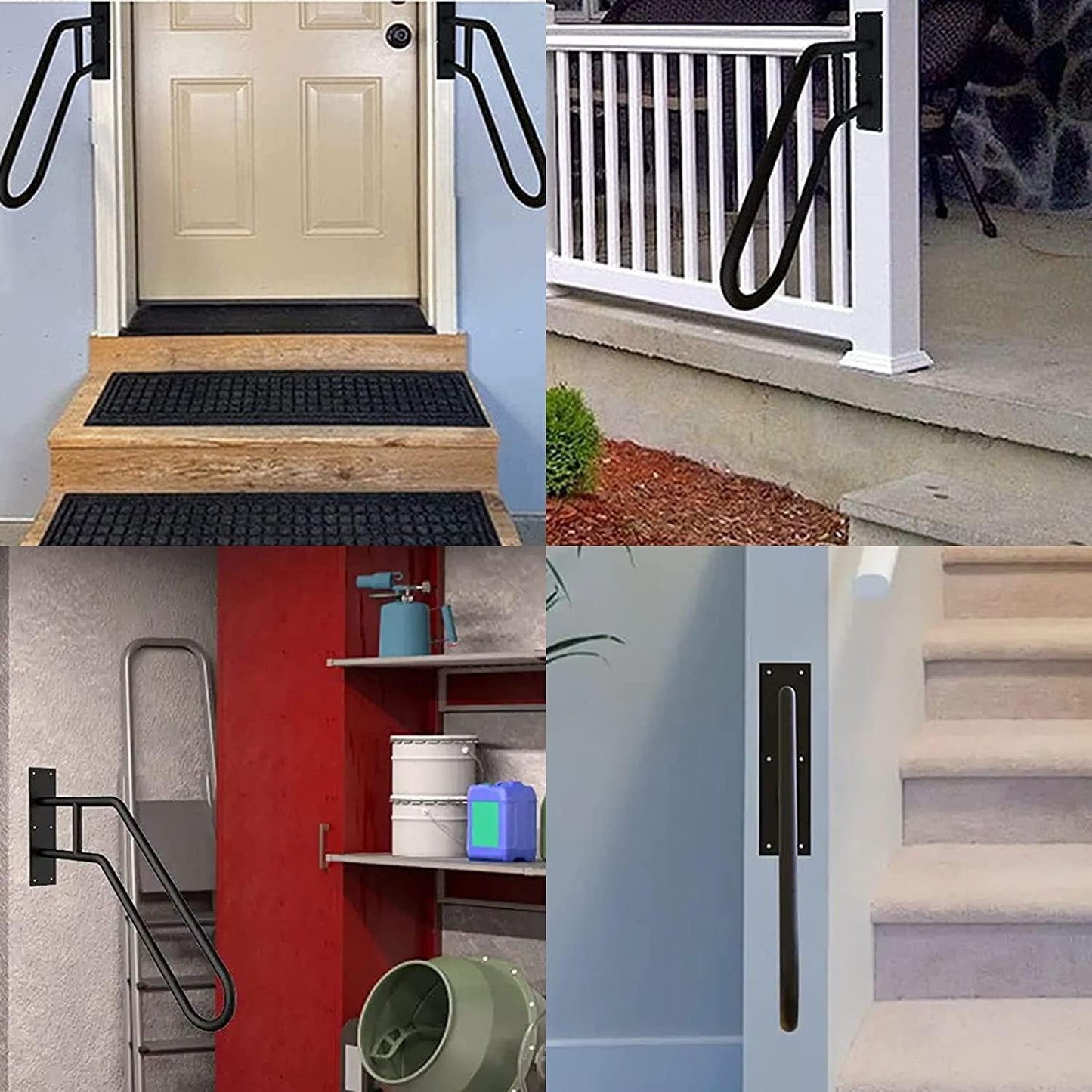 Pasamanos pared escalera forma U 22.5pulg interiores