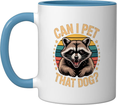 Taza Cerámica Perro Rata Risa Azul/Blanco