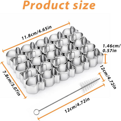 Cortador galletas peces dorados 25 cavidades acero inox