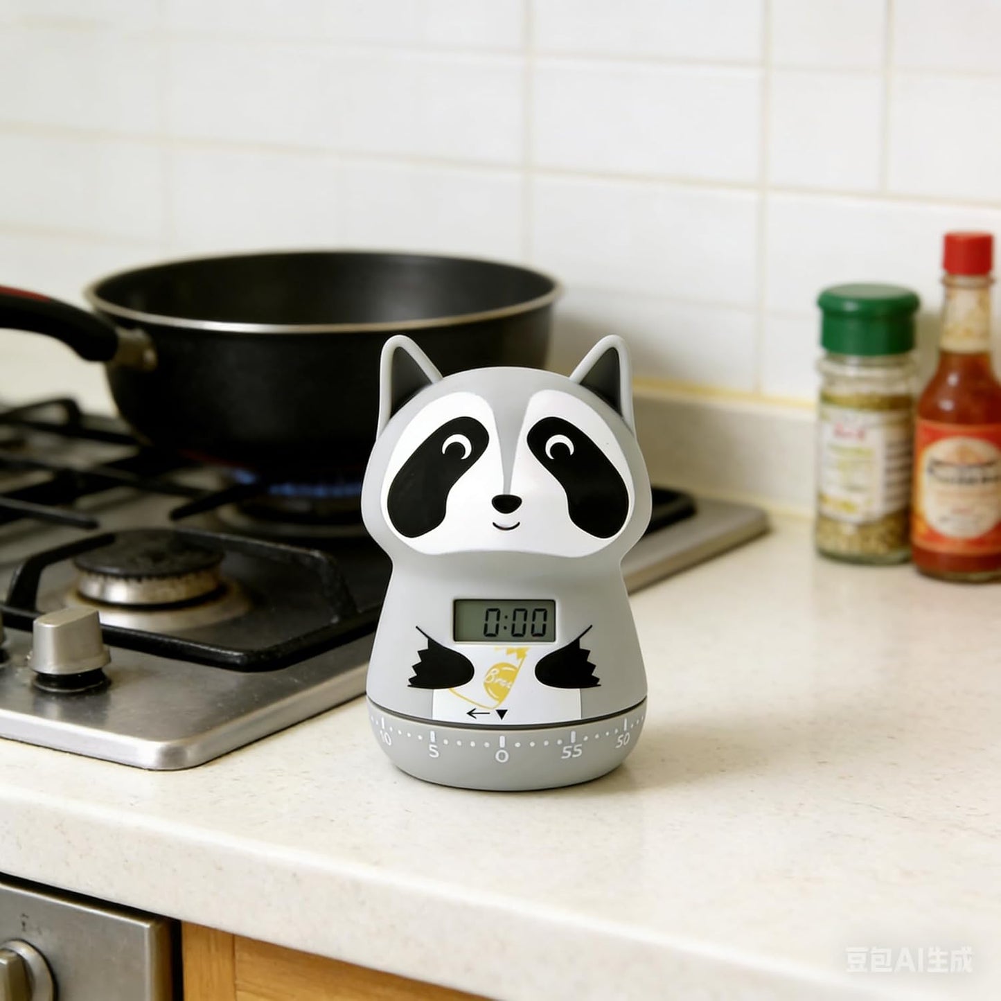 Temporizador mapache 60 min cocina estudio decoración