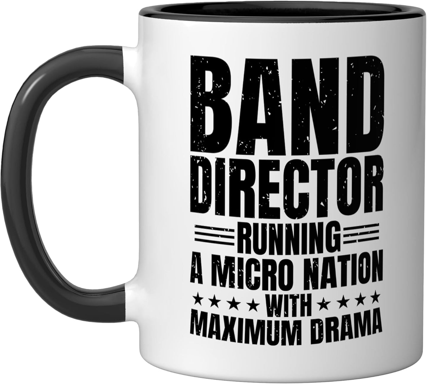 Taza Cerámica para Director de Banda Negro/Blanco