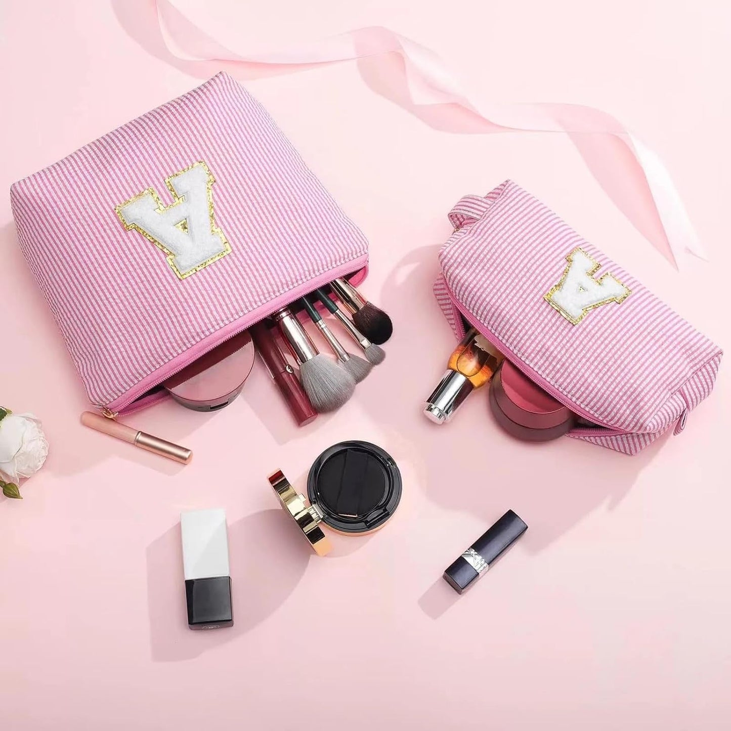 Bolsas maquillaje con iniciales para mujer viaje