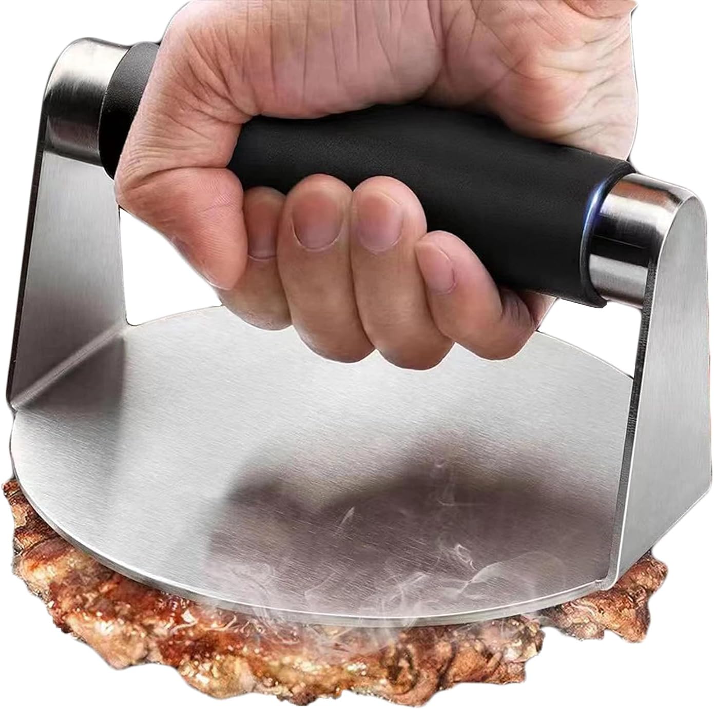 Prensa hamburguesas acero inox 5.5pulg con mango