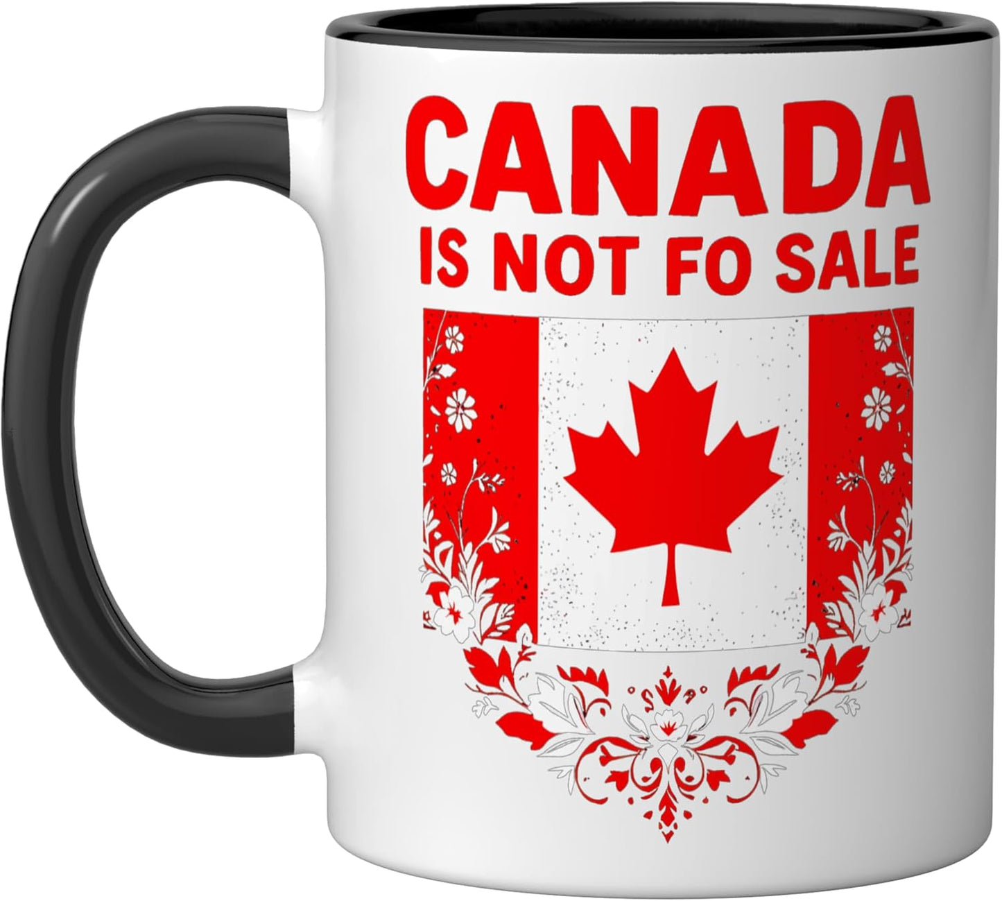 Taza cerámica Canada Is Not For Sale negra/blanca