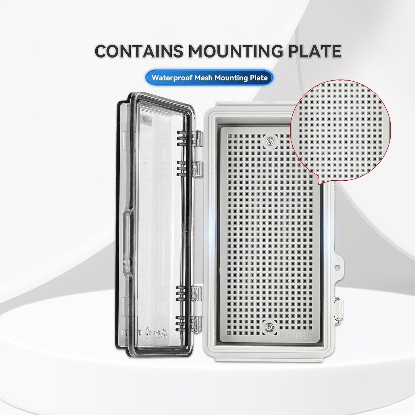 Caja conexiones exterior IP67 cubierta transparente acero inox