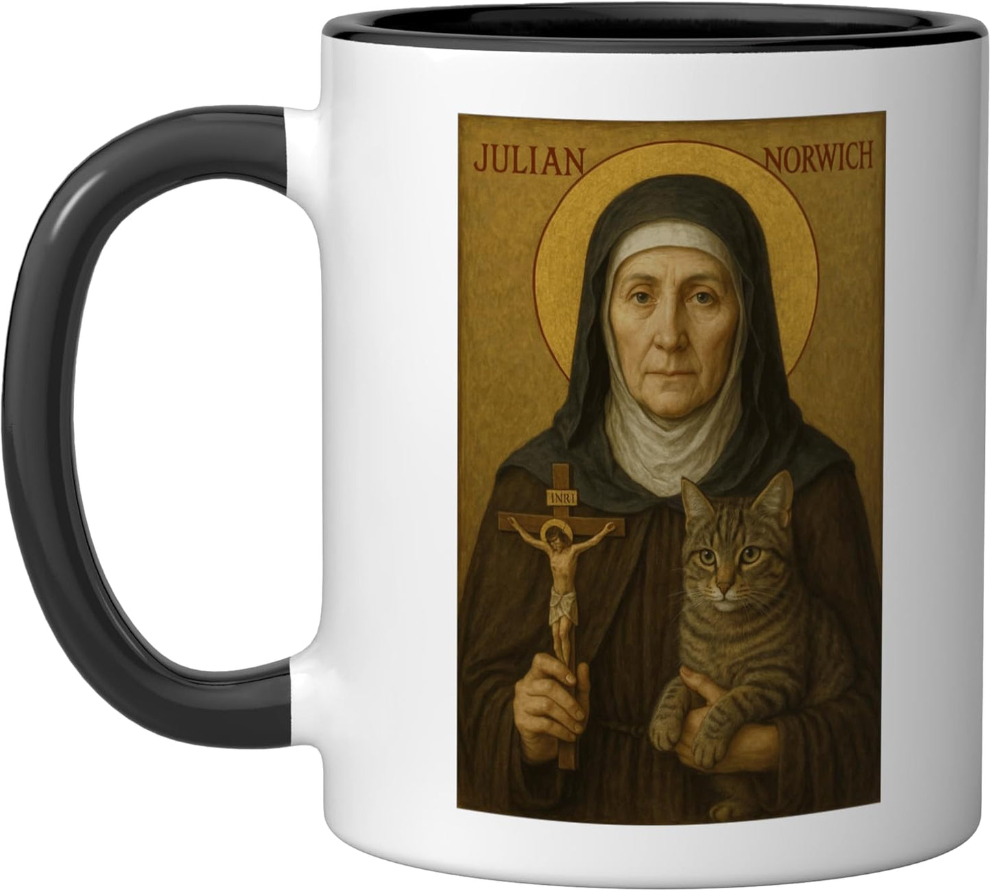 Taza Cerámica Julian de Norwich Negro/Blanco