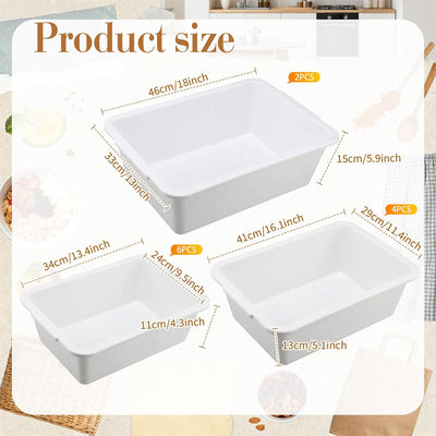 Caja plástico para lavar platos 6-17L blanco