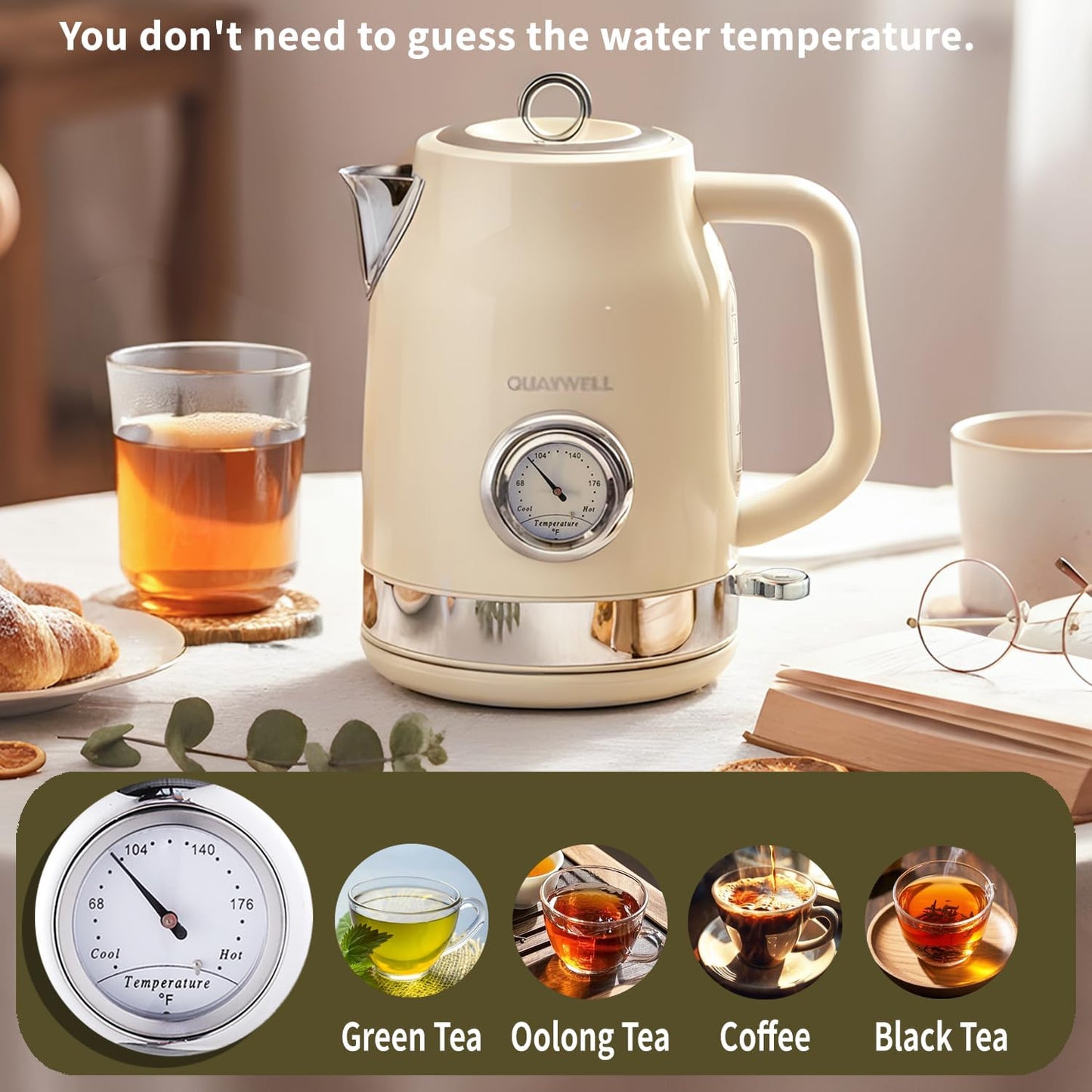 Hervidor eléctrico y tostadora 1.7L estilo retro