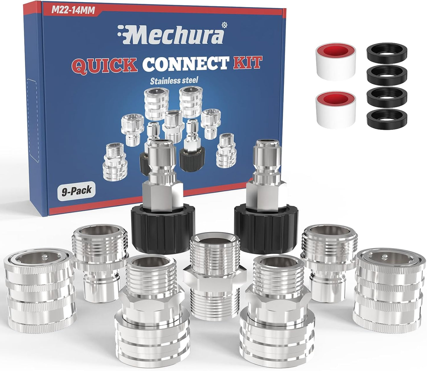 Kit conexión rápida lavadora presión 3/8pulg